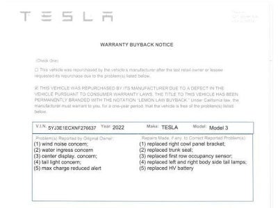 2022 Tesla Model 3 Performance