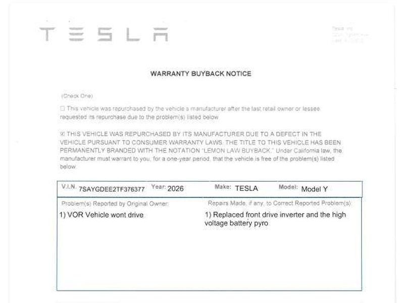 2026 Tesla Model Y Long Range